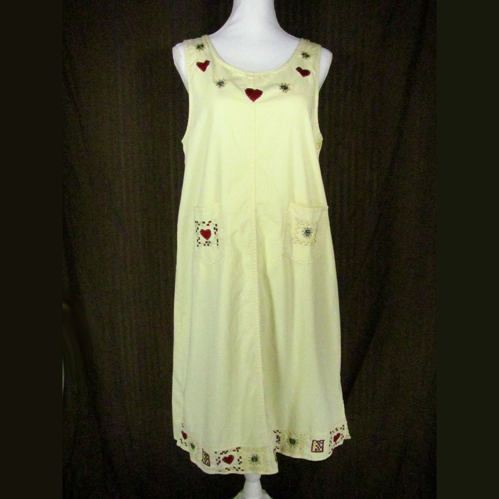 Agapo Petite Collection Dress Size P/M Yellow